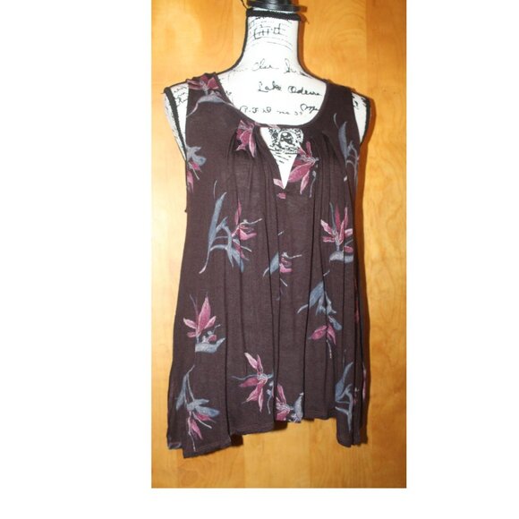 Lucky Brand Floral Choker Top Size M - Picture 5 of 12
